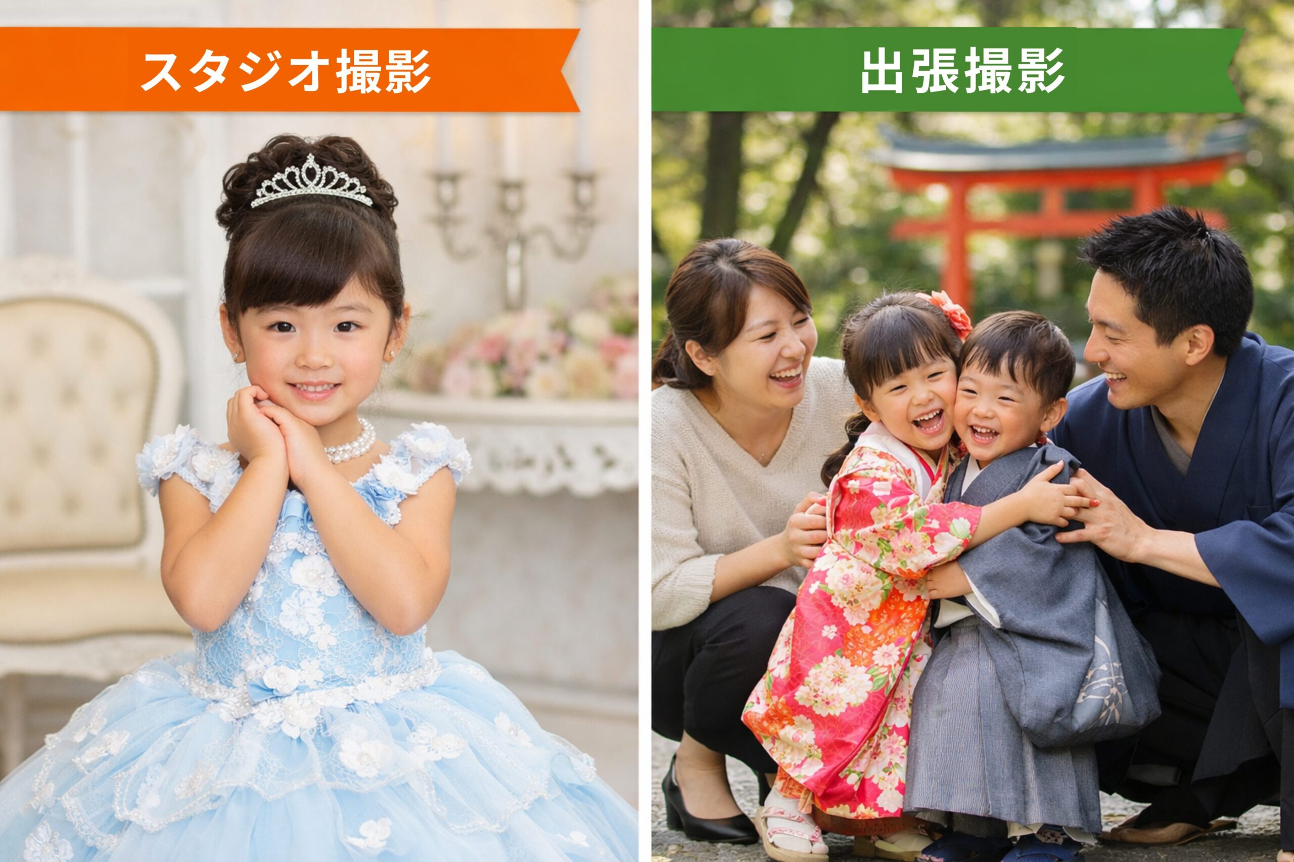 スタジオ撮影　出張撮影　料金　比較