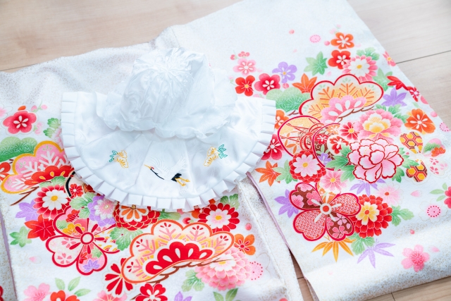 出張撮影　お宮参り　産着