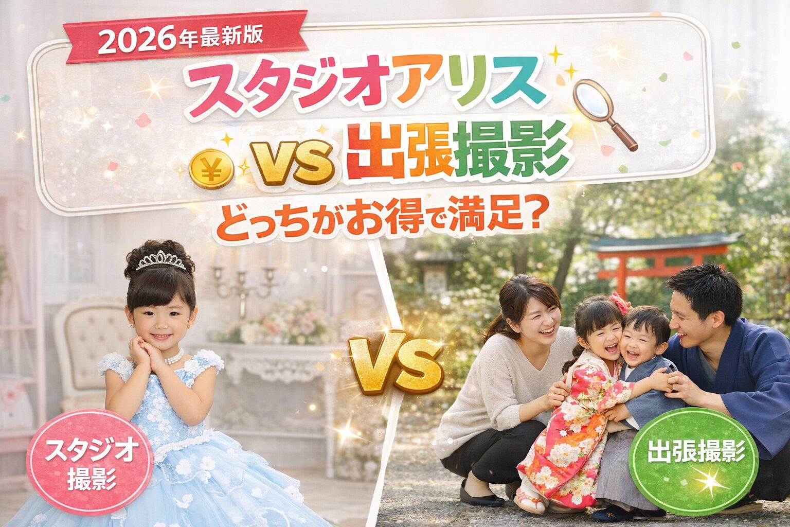 スタジオアリスと出張撮影の違いを比較｜料金・データ・満足度を徹底解説